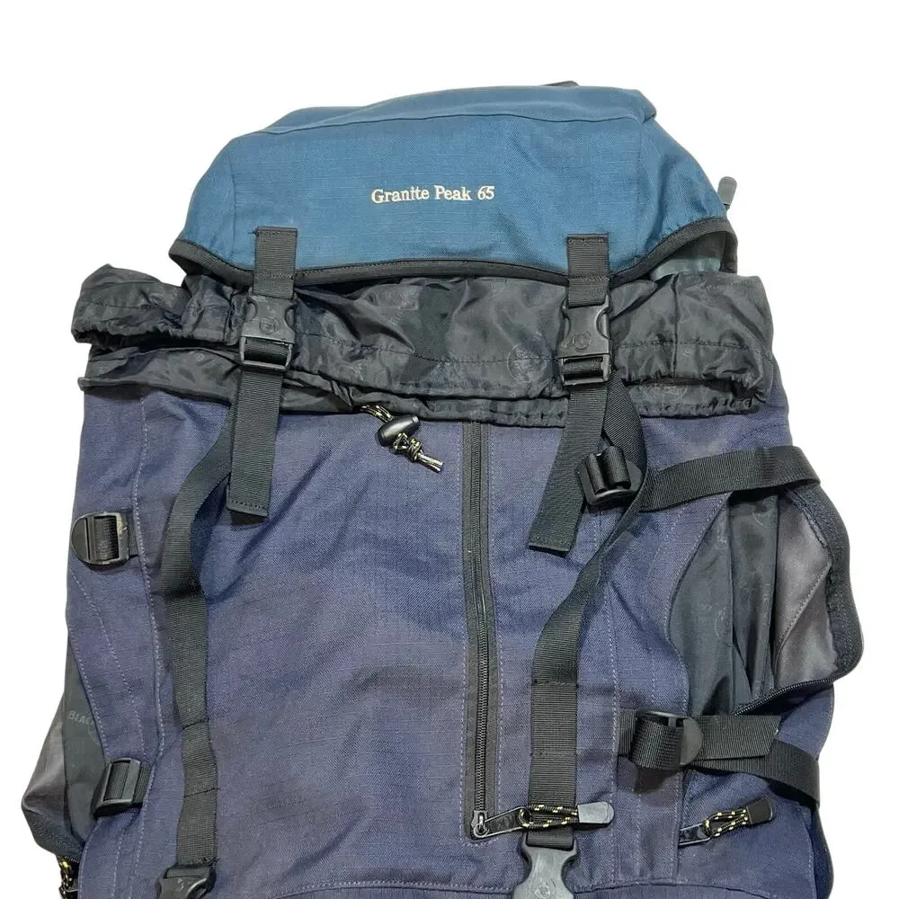 Vintage Black Wolf Granite Peak 65 Hiking Backpack Internal Frame Rucksack 65L